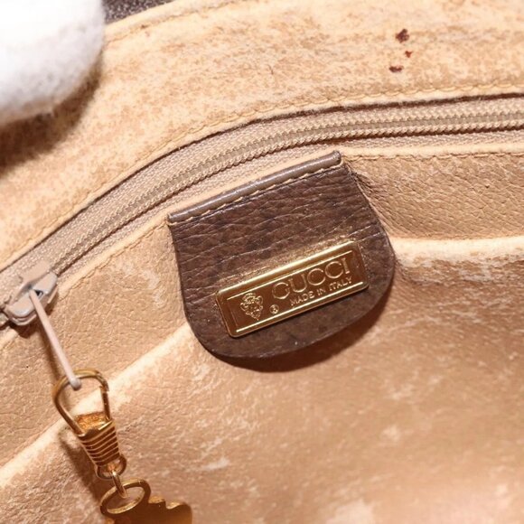 GUCCI GG Supreme Shoulder Bag PVC Beige Gold - Picture 12 of 16